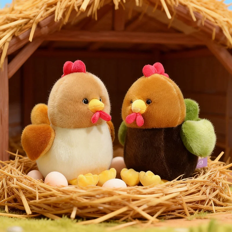 Peluche de gallina para niños estilo granja, suave y divertido - imagen 4