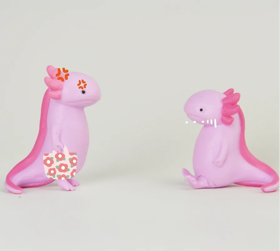 Figura de axolotl – Salamandra rosa de México para colección - imagen 2