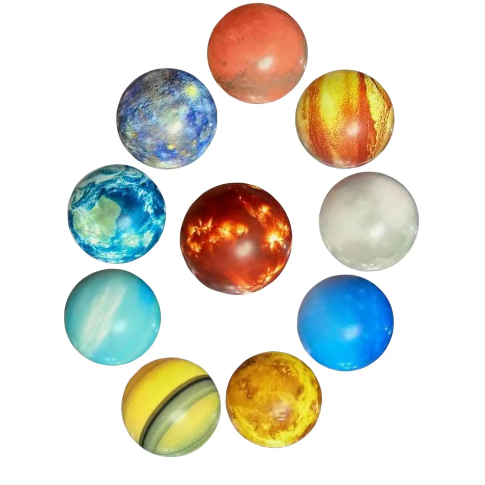 Pelotas antiestrés portátiles espumosas sistema solar con luna - imagen 2
