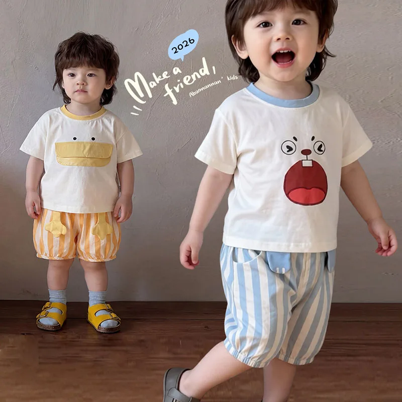 Camiseta verano niños holgada manga corta dibujo pato - imagen 4
