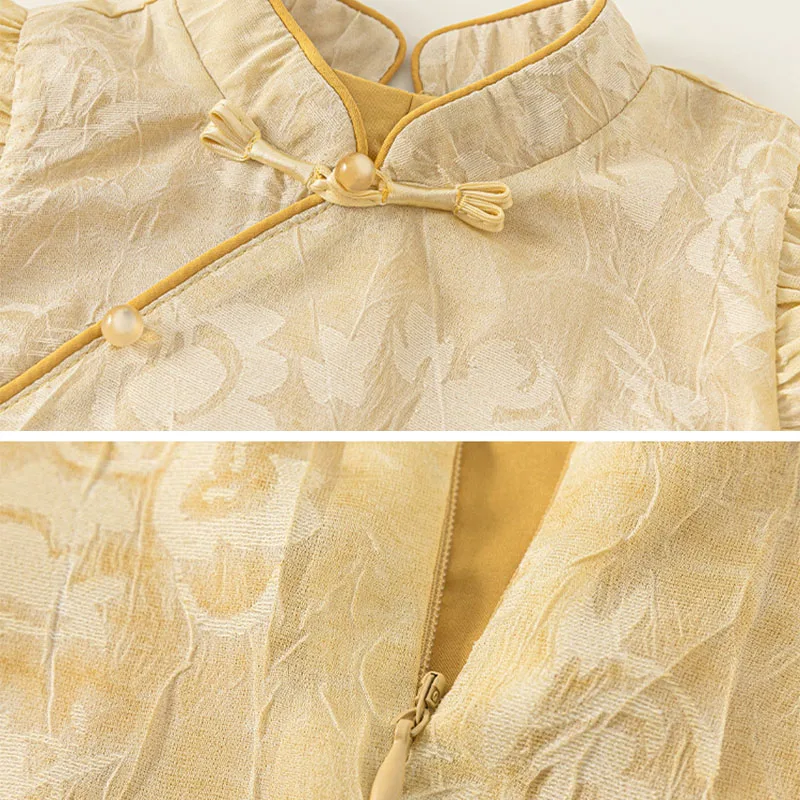 Vestido de algodón sin mangas para niña – estampado floral de verano - imagen 4
