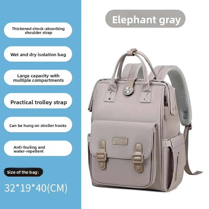 Mochila maternal multifuncional impermeable gran capacidad para bebé - imagen 4