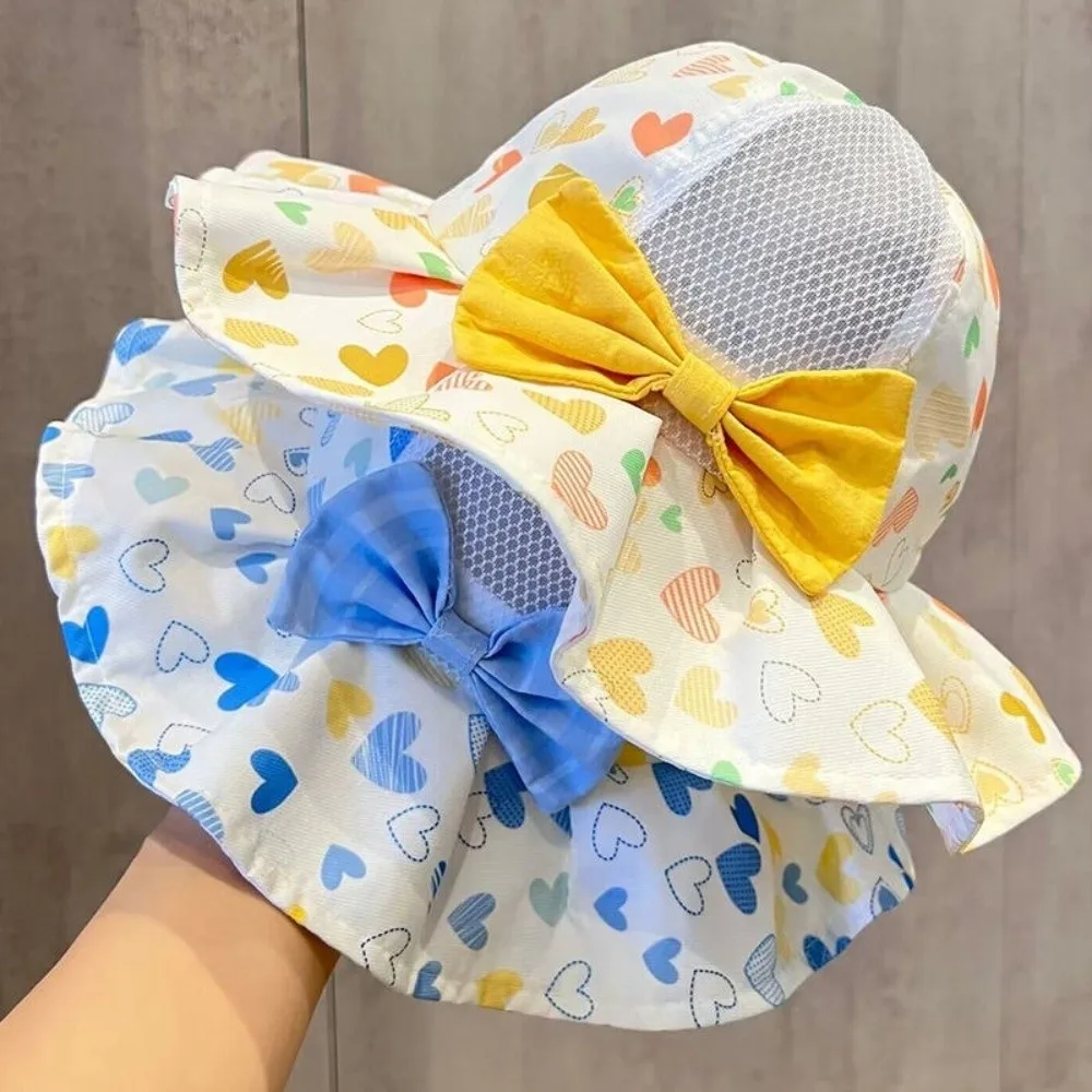 Sombrero de sol transpirable para bebé niña con lazo princesa - imagen 2