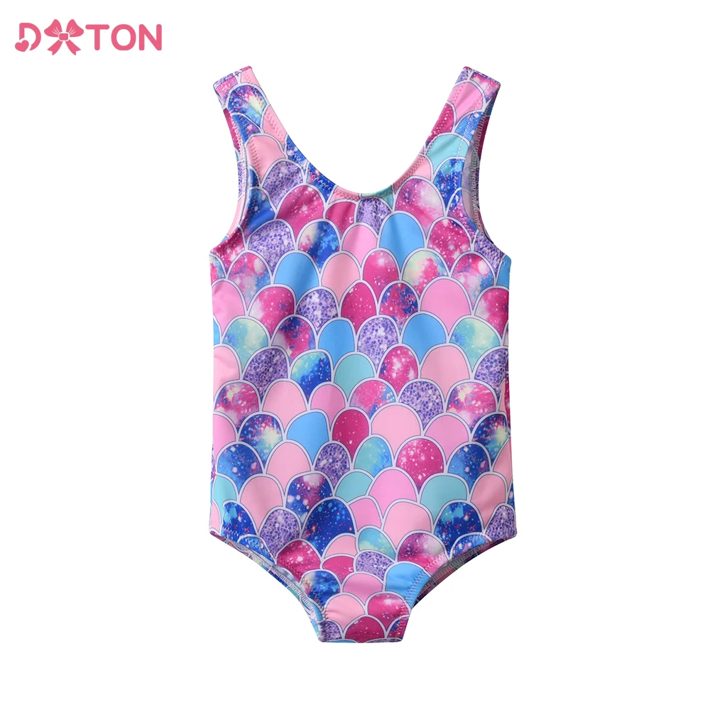 DXTON traje de baño niña de una pieza sirena brillante monokini