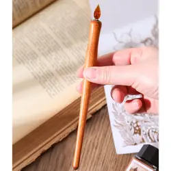 Soporte de madera para plumas de caligrafía, recipientes de tinta