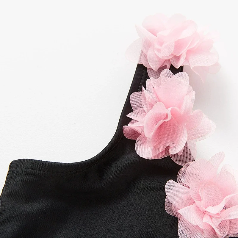 Traje de baño infantil de encaje floral para niñas, bikini - imagen 2