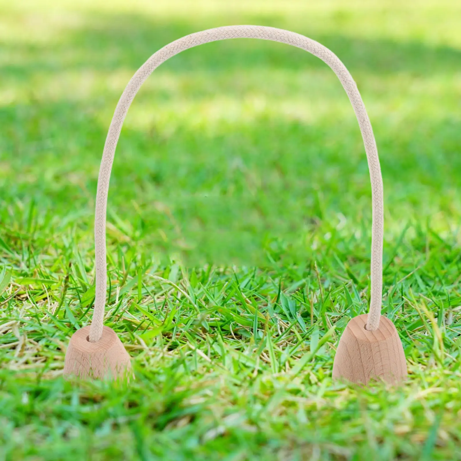 Porterías de croquet en madera con cuerda de repuesto para exterior - imagen 3