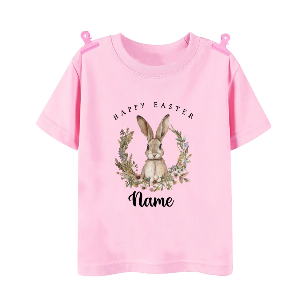 Camiseta infantil personalizada de Pascua con conejito - imagen 4