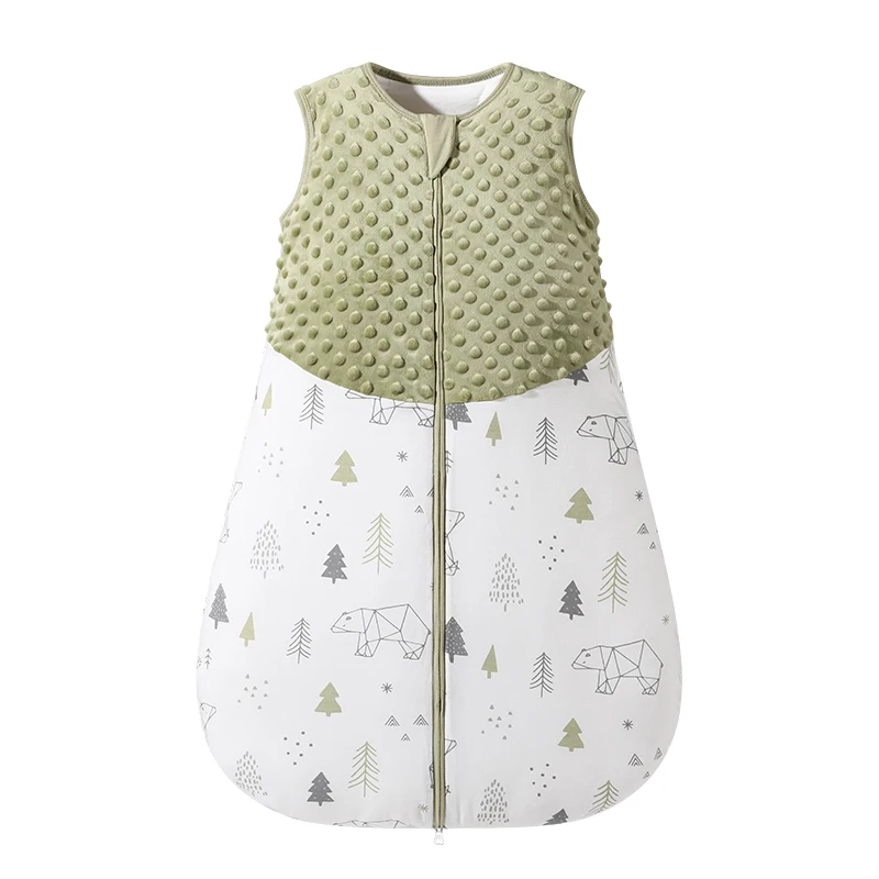 Saco de dormir bebé suave con estampado de dibujos animados