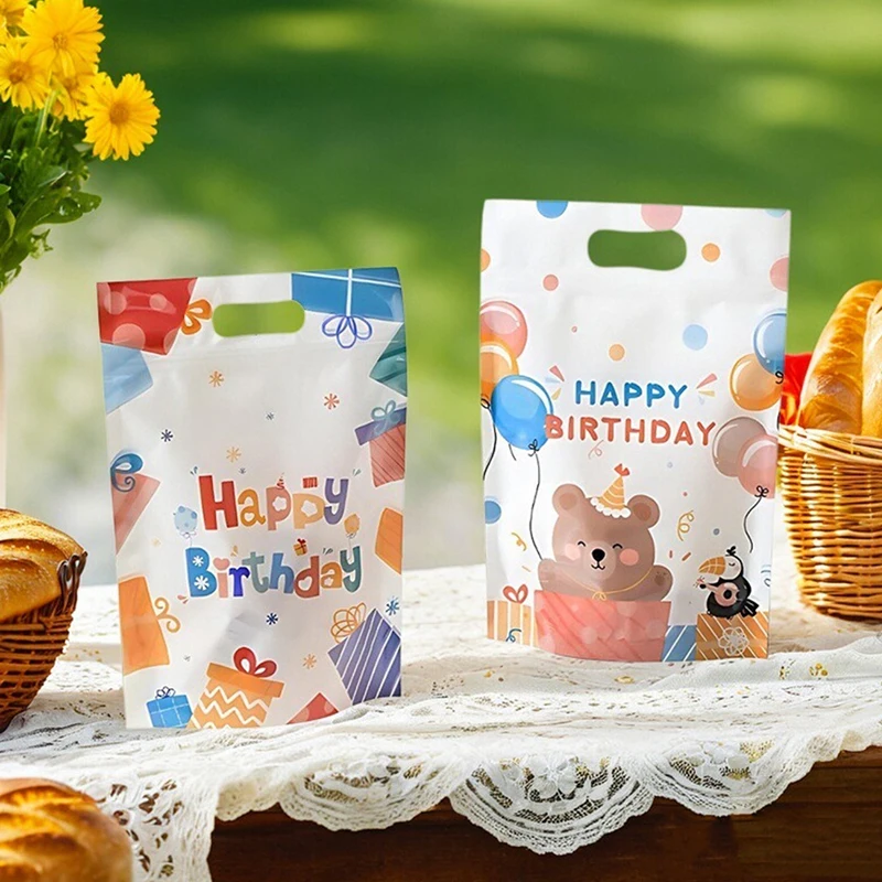 ZYF Bolsas de regalo de cumpleaños autosellables para fiestas infantiles - imagen 2