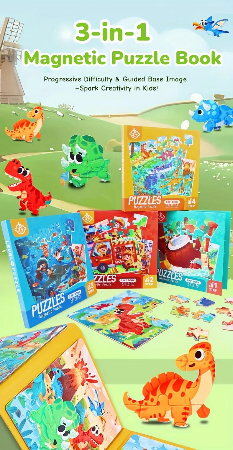 Rompecabezas magnético plegable para niños en viaje