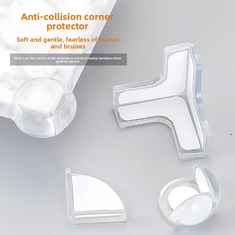 Protector anticolisión de mesa con esquinas de silicona transparente - imagen 2
