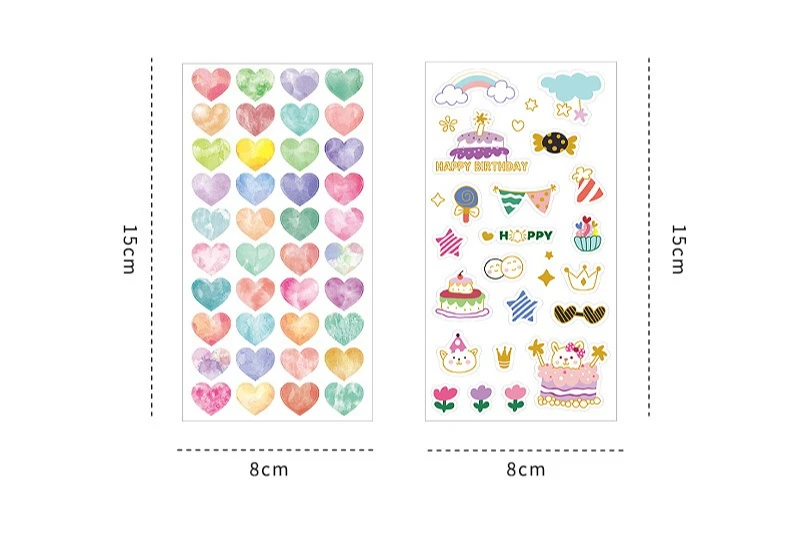 Varios diseños de pegatinas infantiles