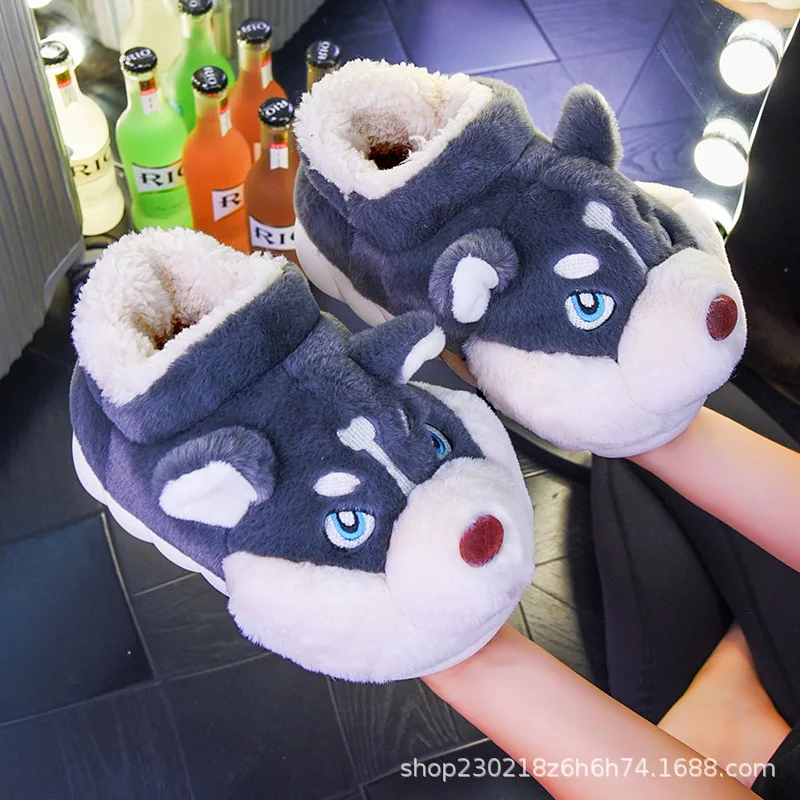 Zapatos Husky infantil de dibujos animados – Zapatillas invierno algodón