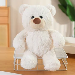 Oso de peluche rizado marrón suave para decoración y regalo infantil