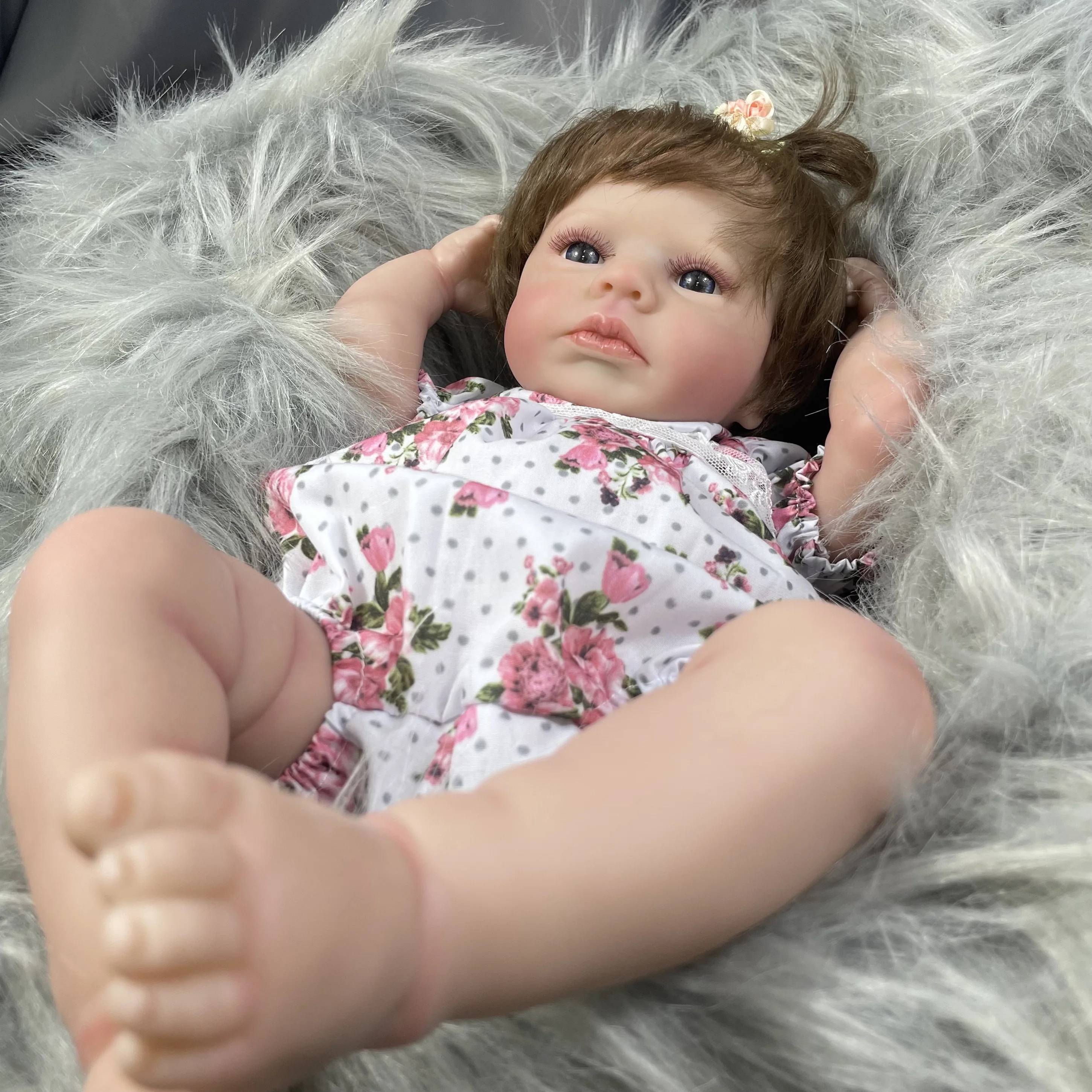 Muñeca Reborn realista 50 cm – Piel suave con venas visibles