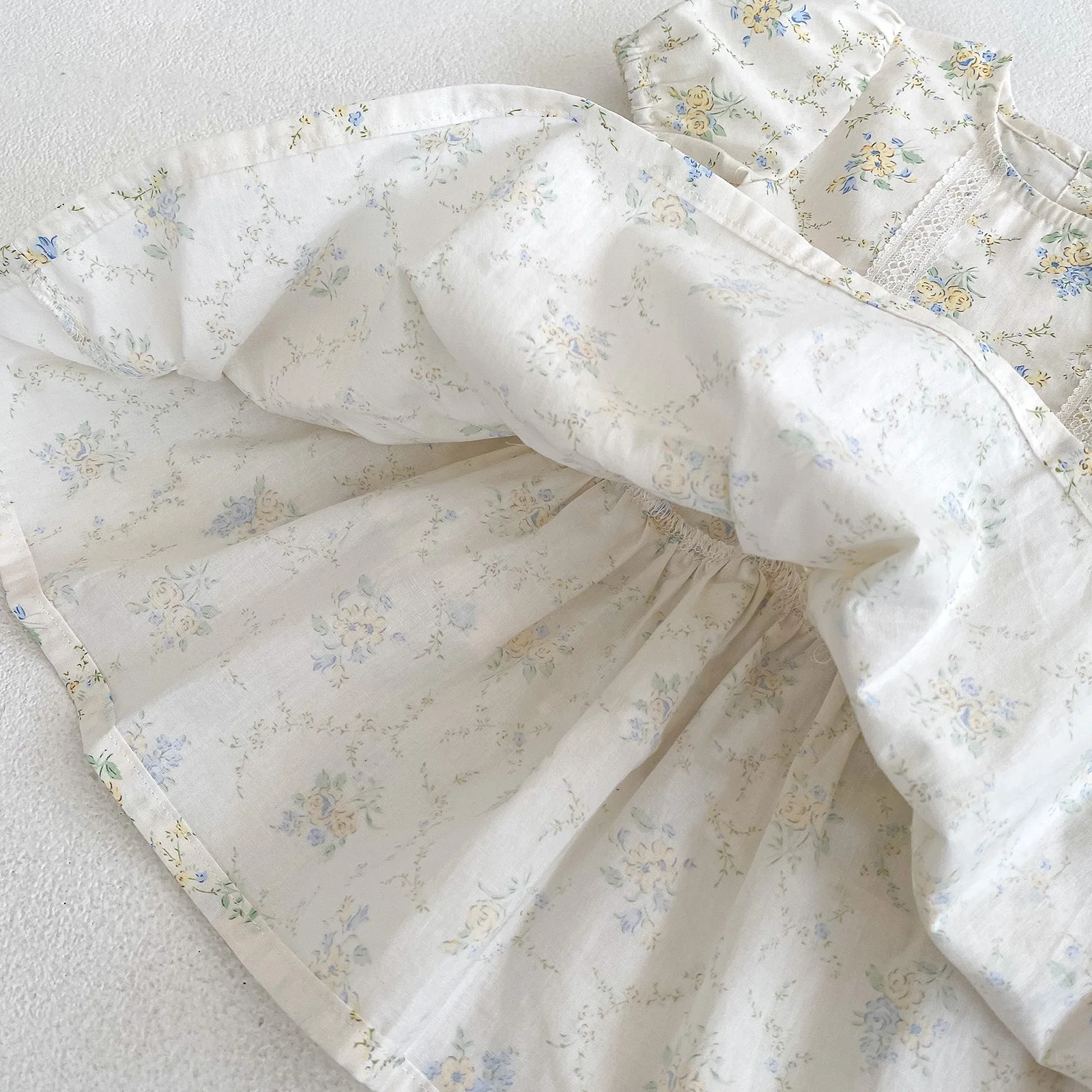 Vestido de princesa floral con tutú de encaje para niñas - imagen 5