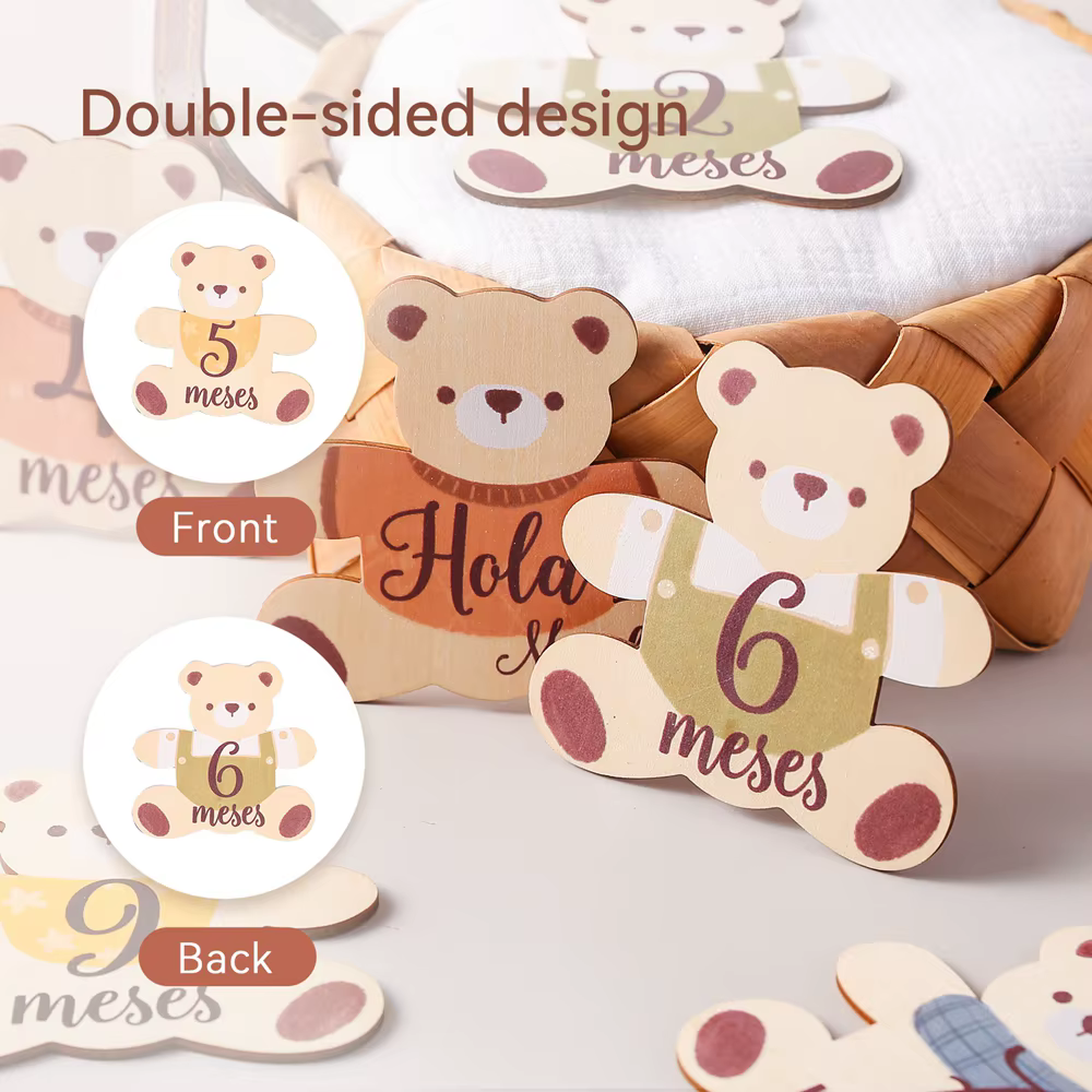 Tarjetas hito bebé para seguir el crecimiento – Doble cara - imagen 3
