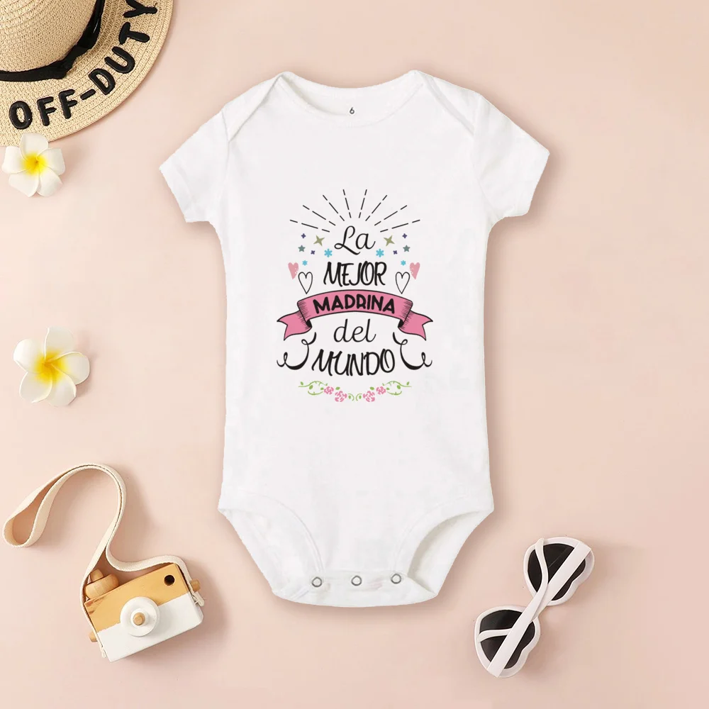 Body de bautismo bebé Be You con estampado de madrina y padrino - imagen 3