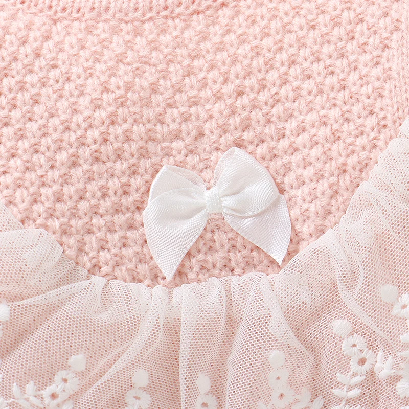 Monos bebé rosa manga larga, ropa informal suave en una pieza - imagen 4