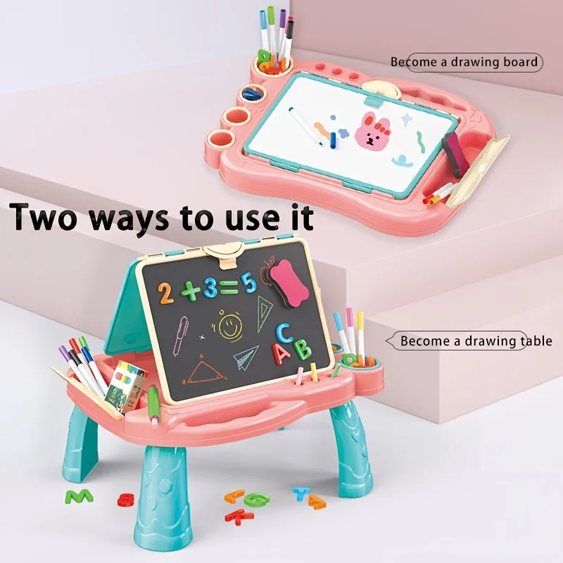 Caballete infantil Graffiti mesa plegable doble cara para dibujar - imagen 2