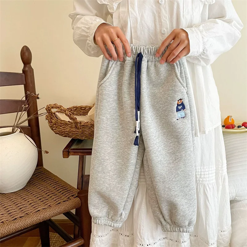 Pantalones invierno niño y niña – Algodón acolchados cálidos - imagen 3