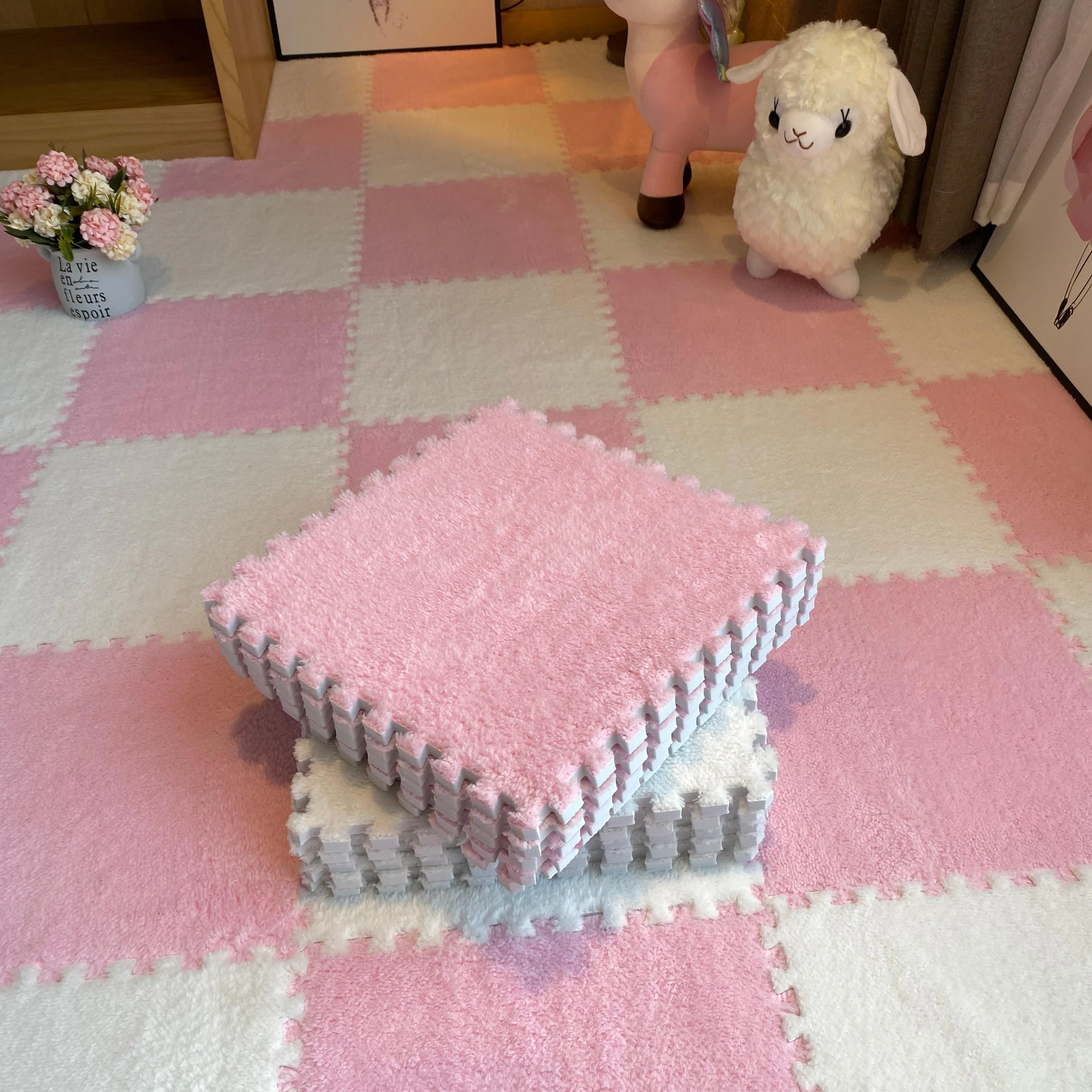 Alfombra de juego puzzle EVA para bebé, interbloqueo suave - imagen 5