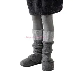 Calentadores de piernas para niños con calcetines largos cálidos