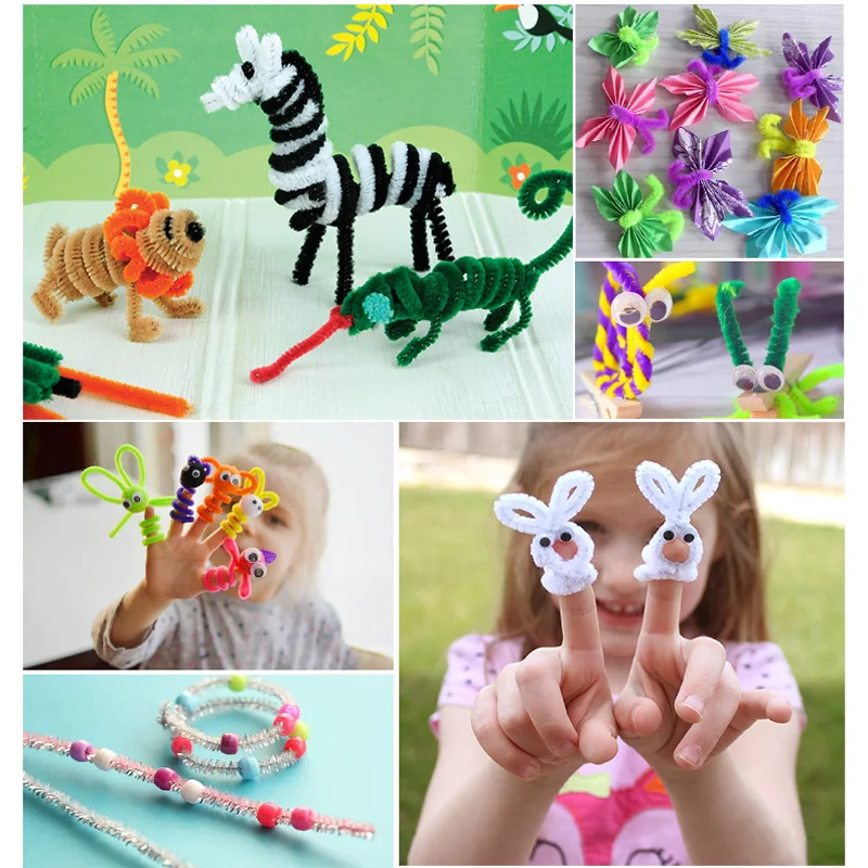 Barras giratorias de chenilla esponjosa para artesanía infantil - imagen 4