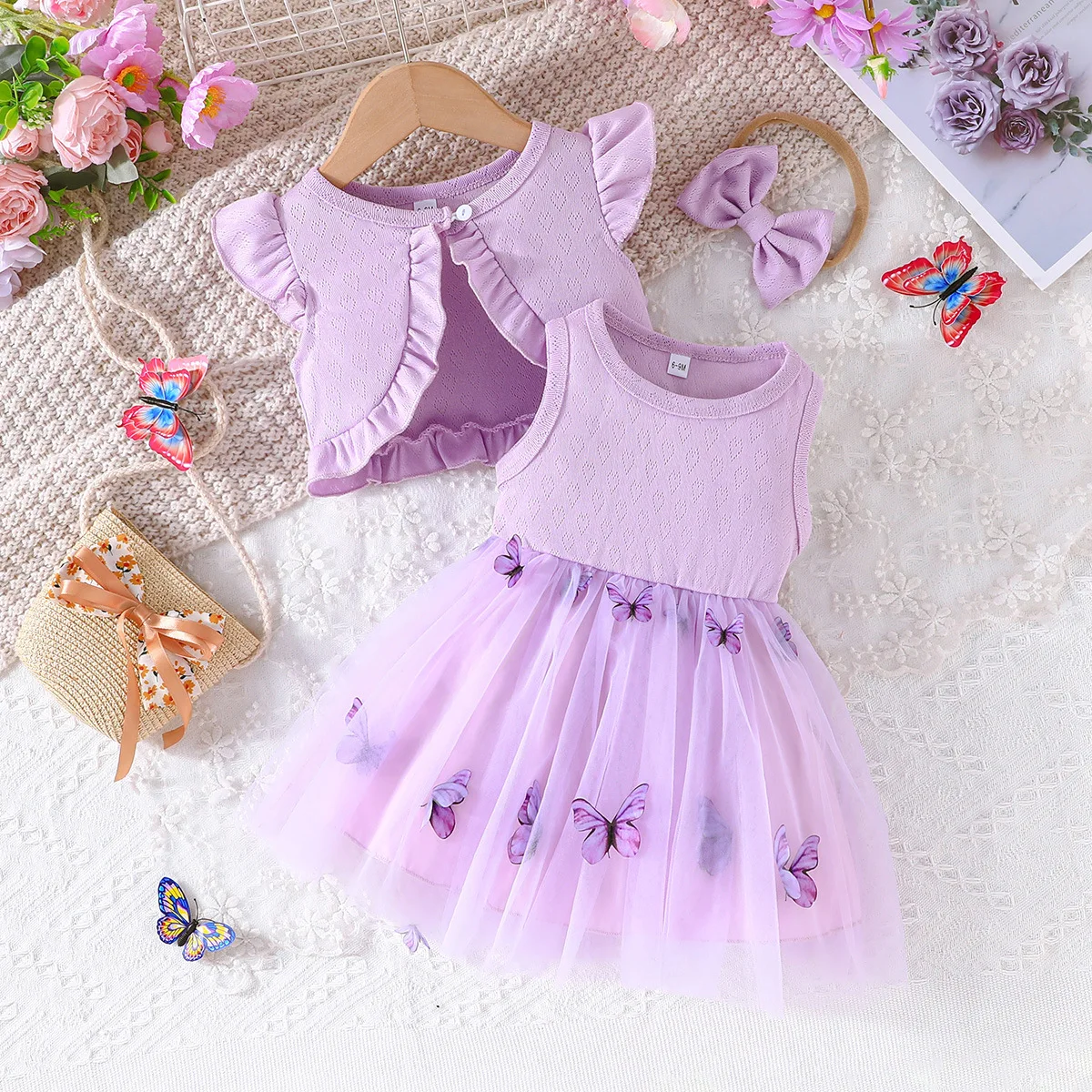 Detalle del vestido estilo mariposa