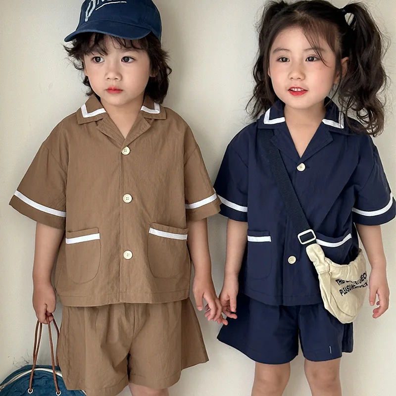 Conjunto escolar manga corta para niños y niñas - imagen 3