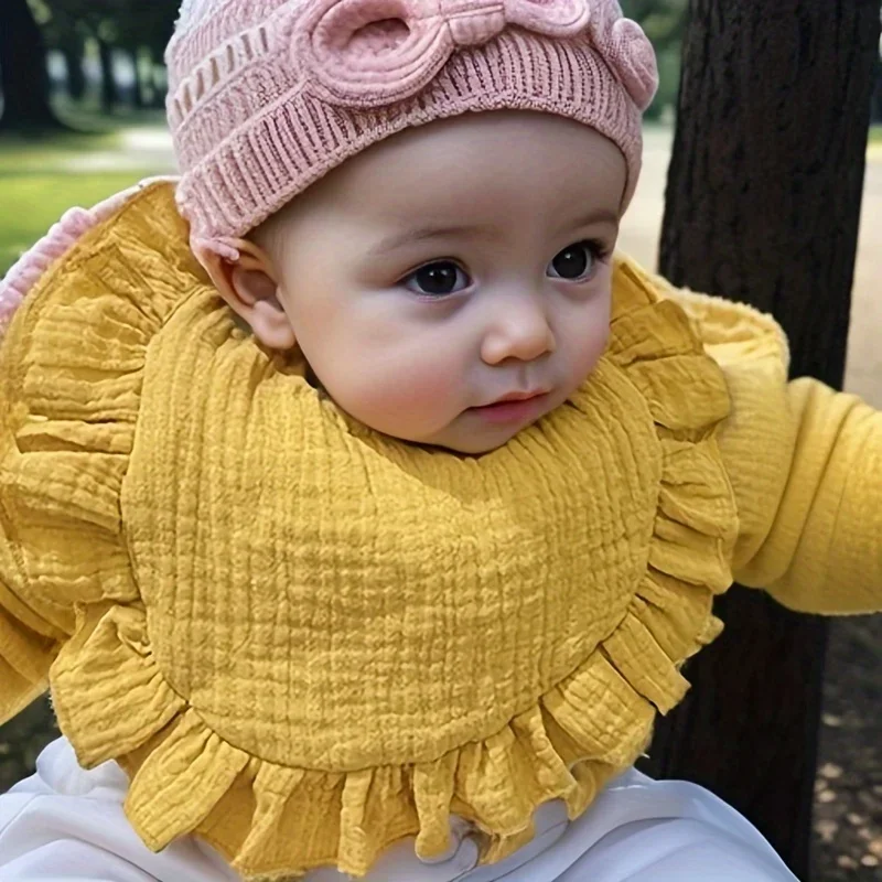 Babero bandana de algodón suave para bebé – color sólido - imagen 5