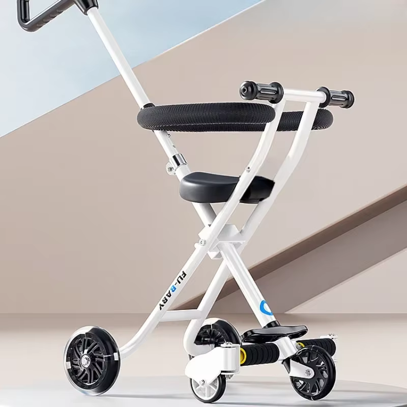 Carrito plegable ligero con asiento reclinable y manillar ajustable - imagen 3