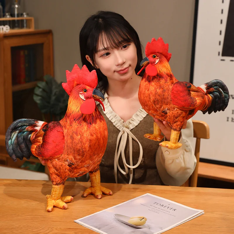 Peluche gallo suave para decorar la habitación, regalo - imagen 3