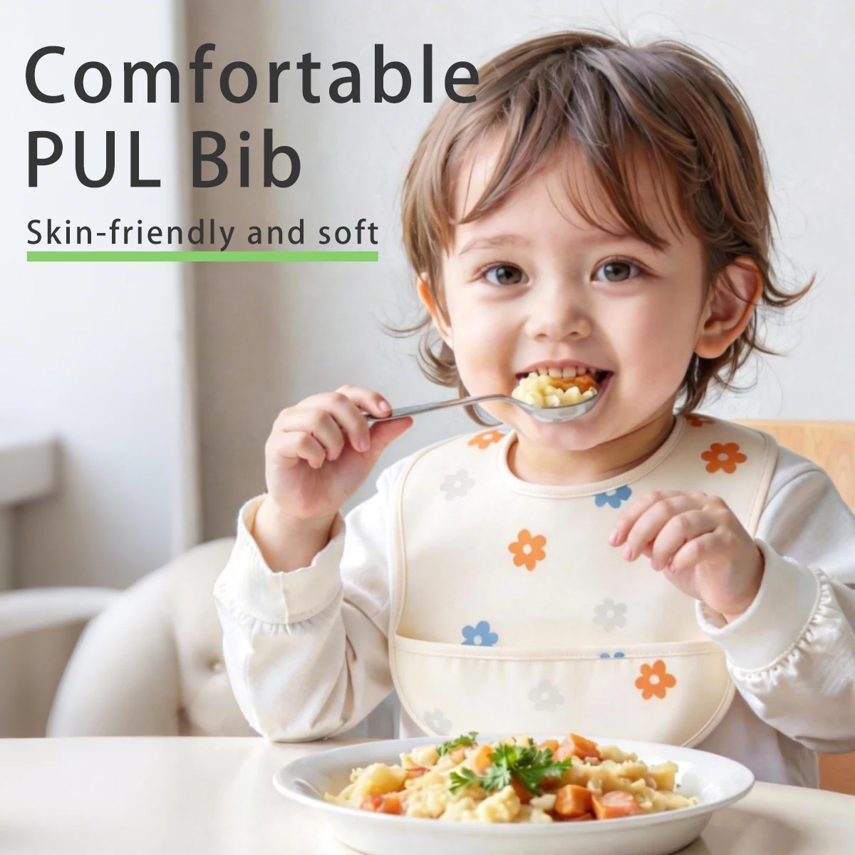 Elinfant Babero impermeable antiderrames para bebé, lavable a máquina - imagen 4
