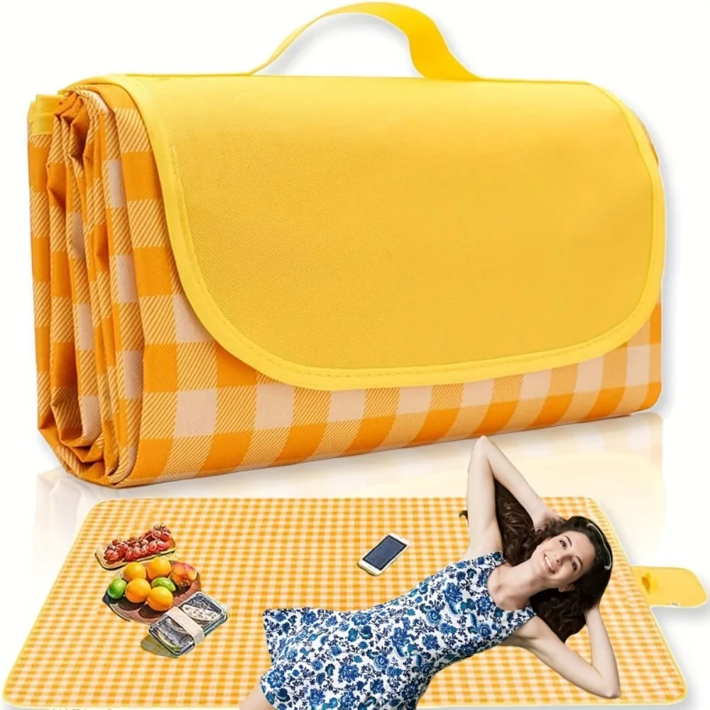 Manta de picnic plegable con asa, secado rápido para playa exterior - imagen 4