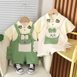 Conjunto de bebé de verano con camiseta y pantalón corto