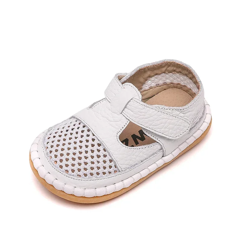 Sandalias infantiles de piel auténtica con suela suave para verano - imagen 5