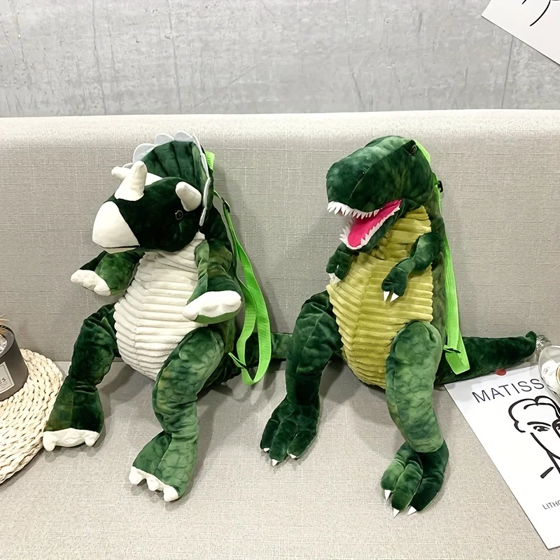 Mochila dinosaurio T-Rex de felpa para niños – correas ajustables - imagen 5