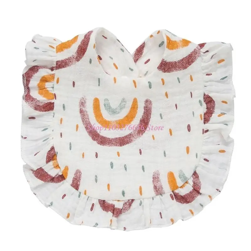 Babero floral de algodón para bebé con estampado vintage