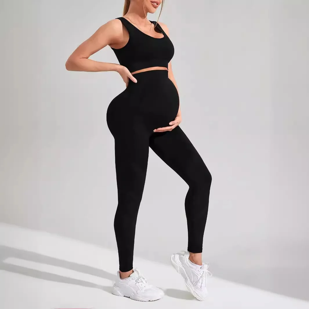 Conjunto de yoga premamá sin costuras para fitness - imagen 5