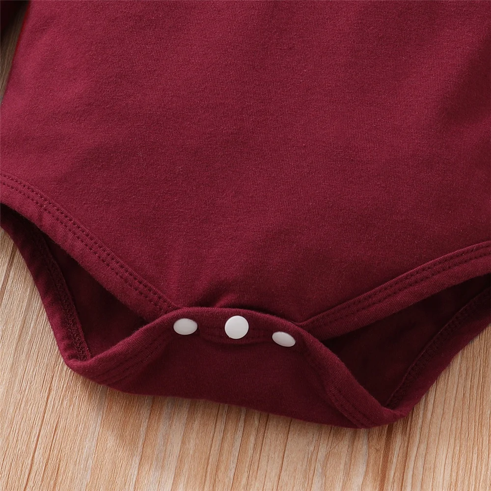 Conjunto bebé niña Año Nuevo 0-18m mono rojo pantalones tirantes flores - imagen 2