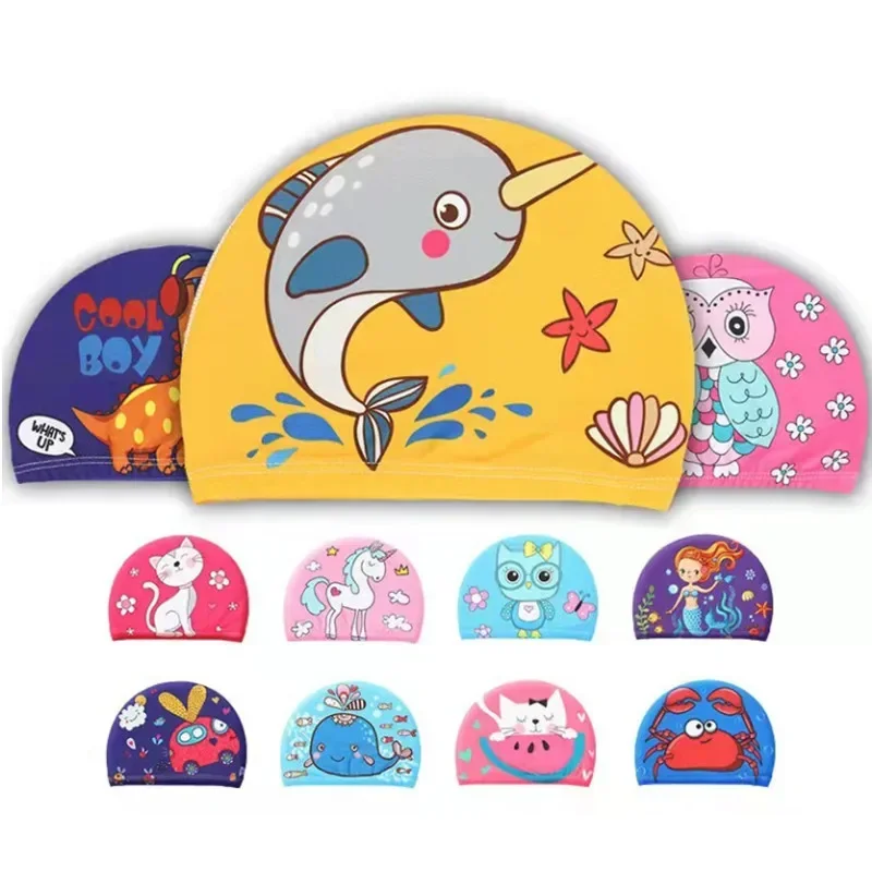 Gorro natación infantil con protección orejas – Impermeable y dibujos - imagen 5