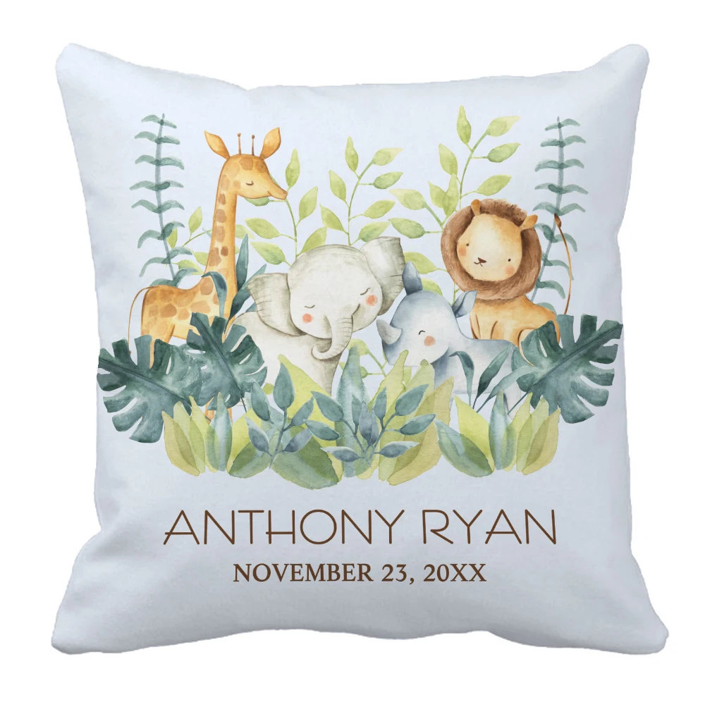 LVYZIHO juego de cama para cuna personalizada: animales selva - imagen 3