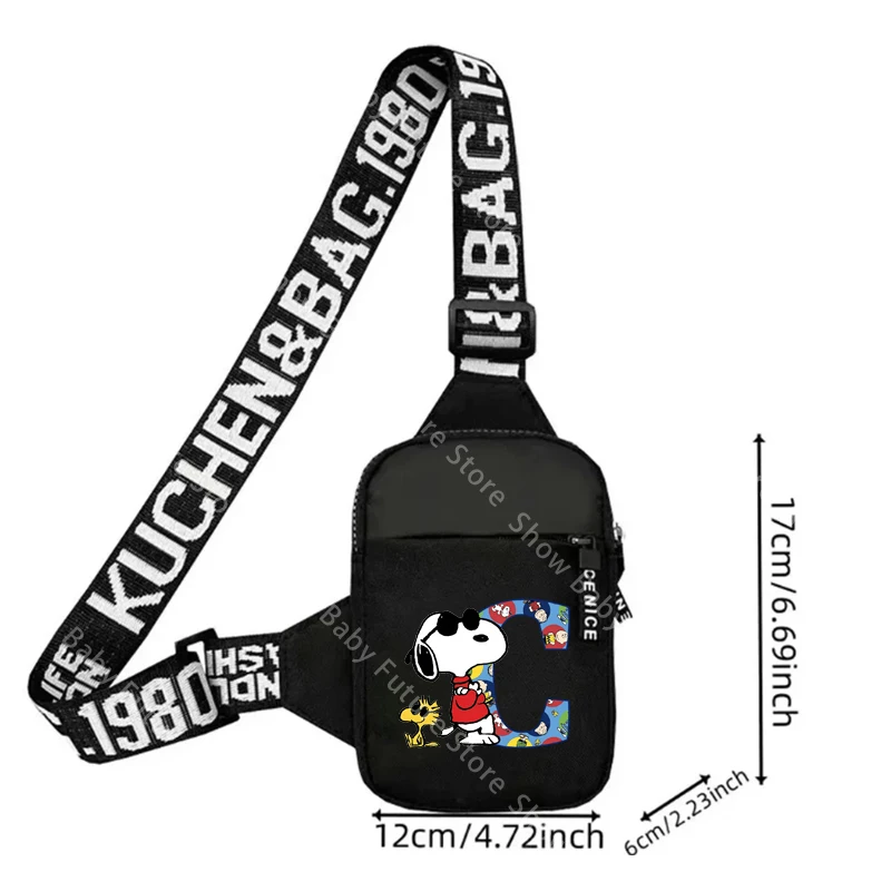 Bolso bandolera Snoopy estampado mini para teléfono unisex casual - imagen 3