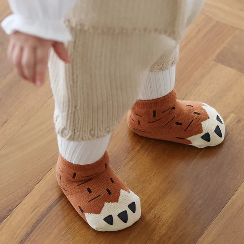 Calcetines con patitas de algodón para recién nacido invierno - imagen 2