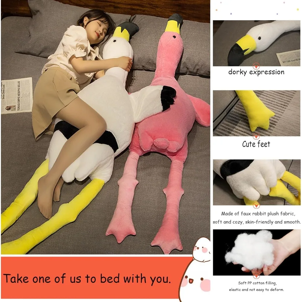 Peluche flamenco almohada para dormir y decorar habitación - imagen 5