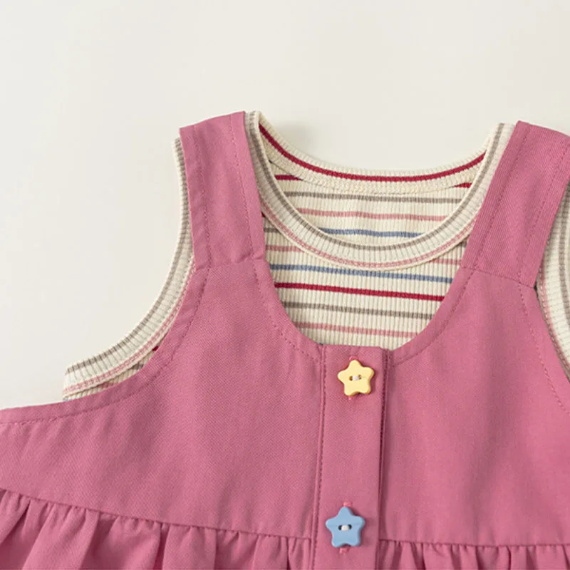 Conjunto de verano para niña con vestido sin mangas estilo lujo - imagen 5