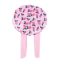 Gorro de dormir en satén con lazo para niños y niñas