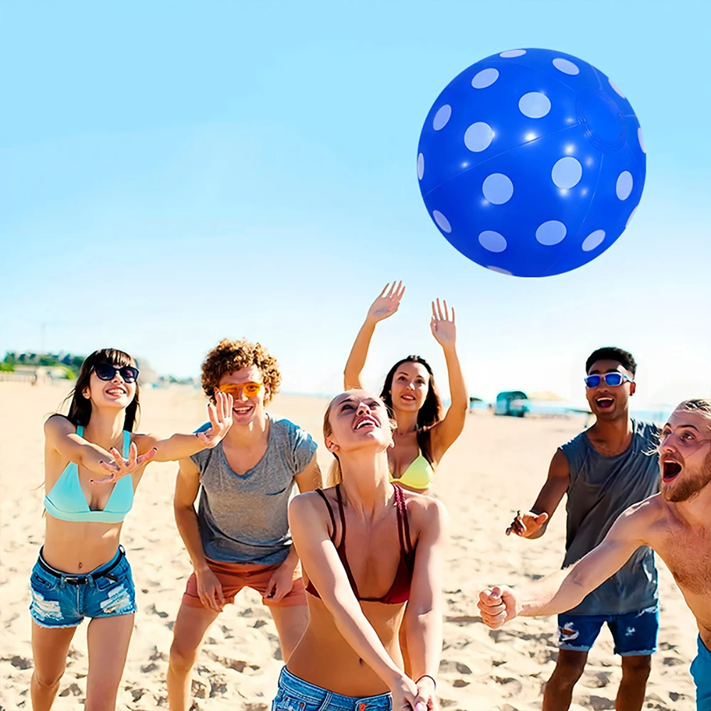 Pelota de playa inflable PVC con diseño puntiforme - imagen 5